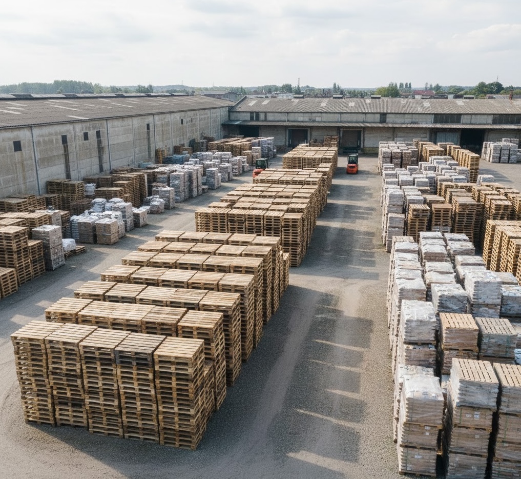 Pallet recycling yard